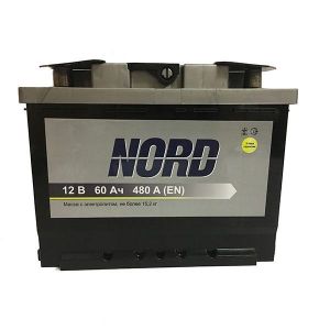 Nord 6СТ-60Ah 480A L+ ― Автоэлектроника AutoAudio